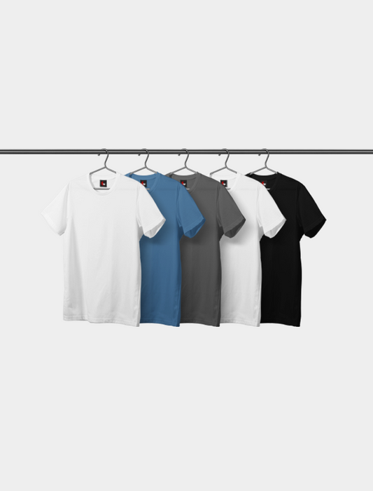 Mixed Colour Oversized Tees Pack of 5