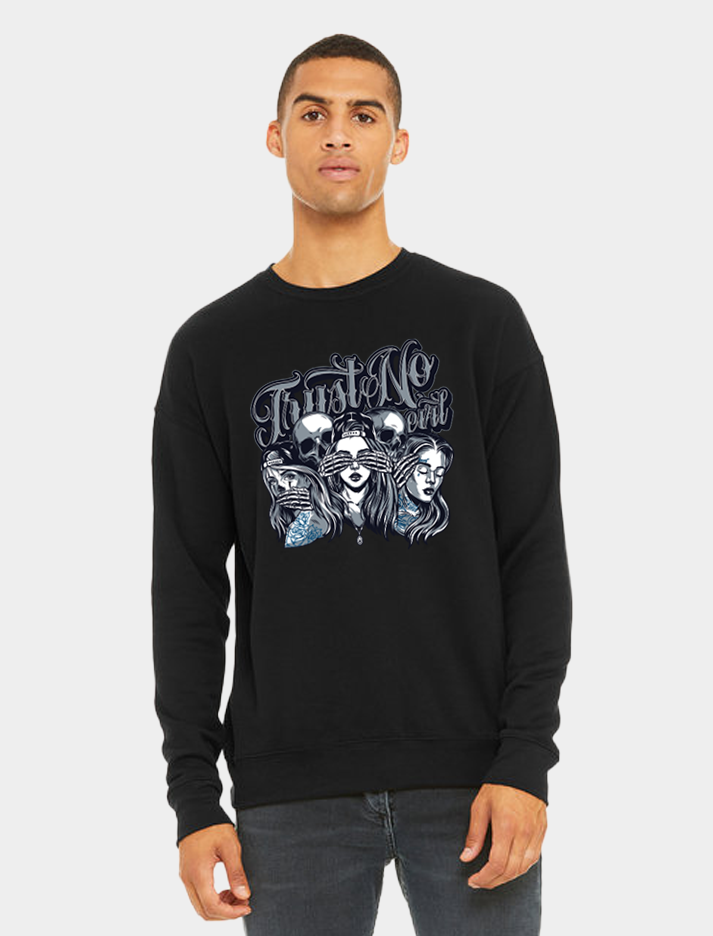 Trust No Devil - Punk Aesthetic Sweatshirt