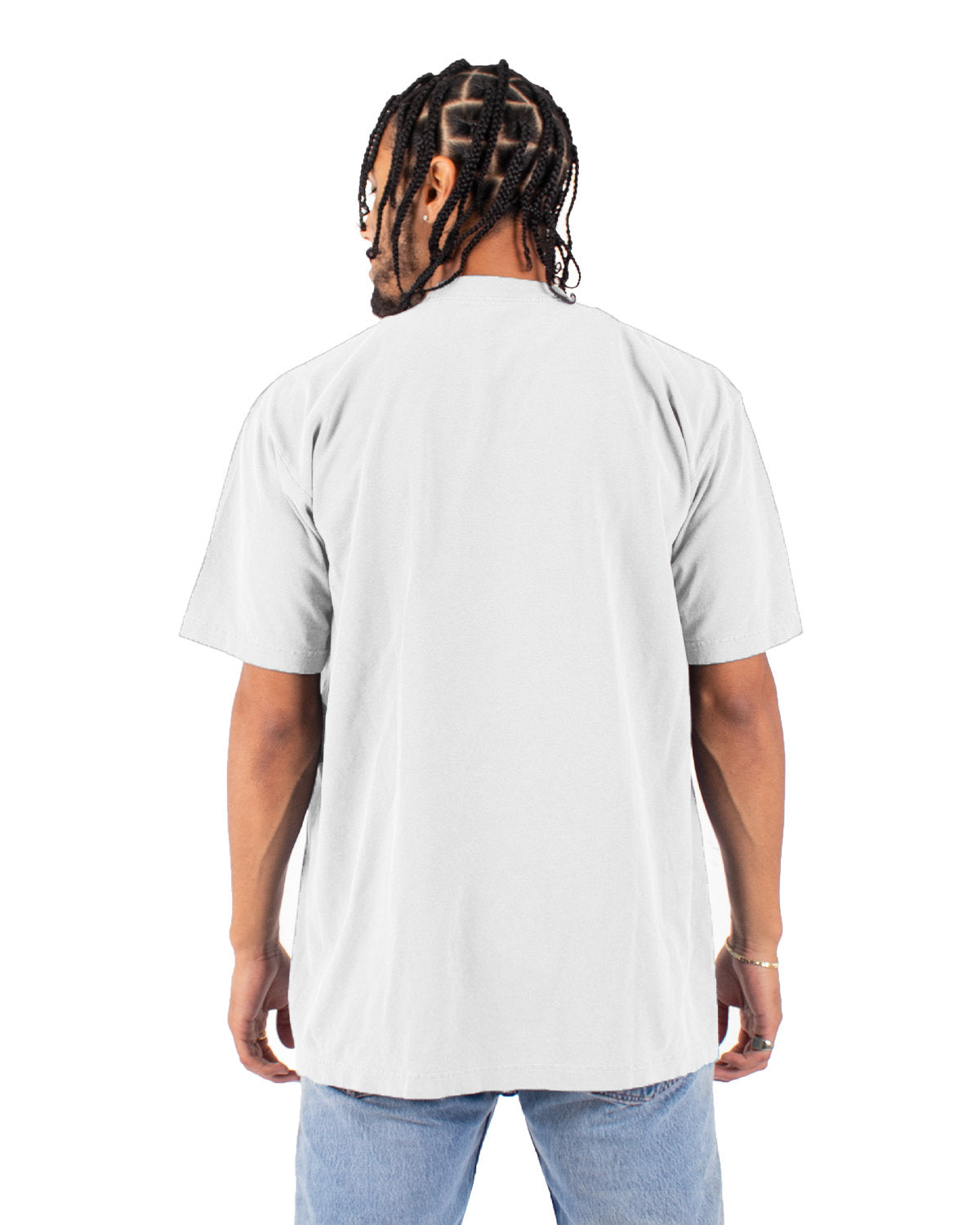 Solid Color Oversized Tee - White