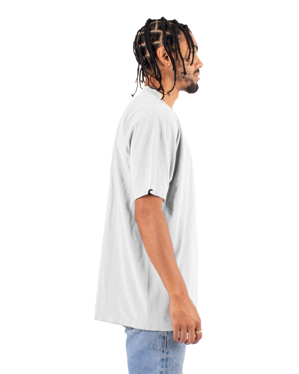 Solid Color Oversized Tee - White