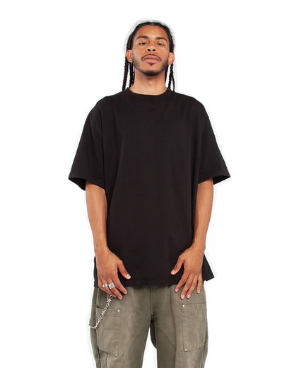 Solid Color Oversized Tee - Black