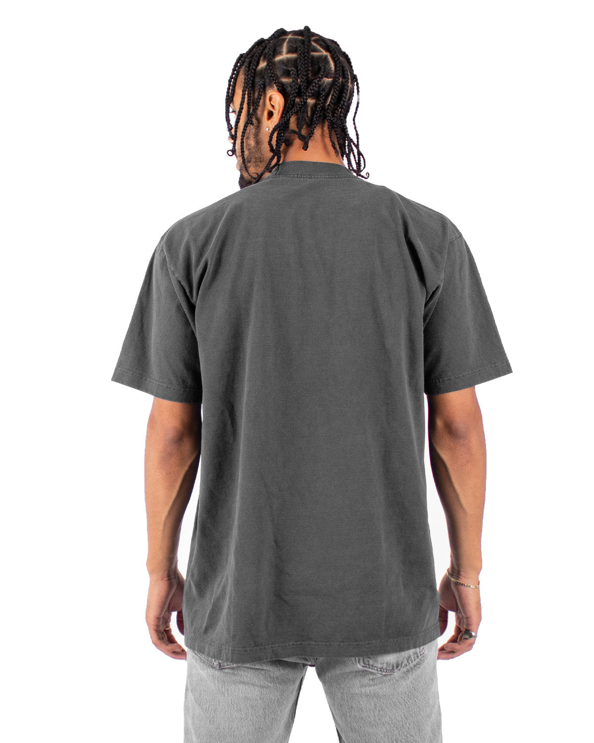 Solid Color Oversized Tee - Shadow