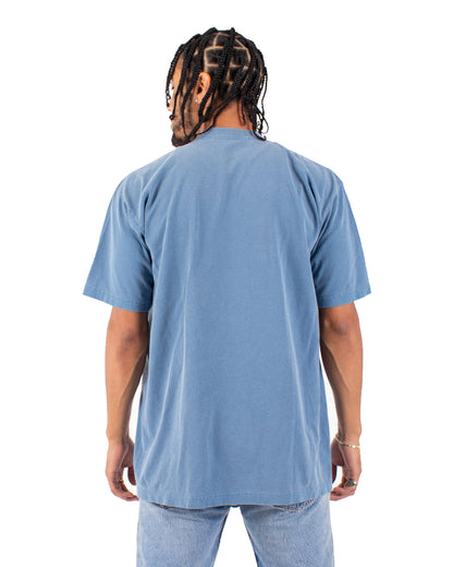 Solid Color Oversized Tee - Washed Denim